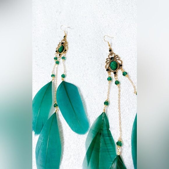 Boho statement  earrings  M242 - Picture 3 of 4